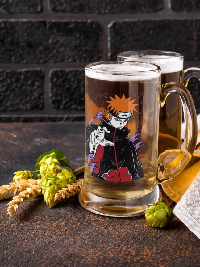 Anime Printed Glass Beer Mug 600 ml
