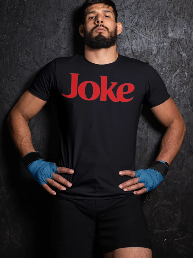 Quirky printed JOKE T-SHIRT Black