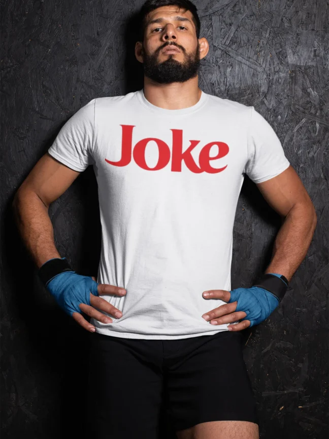 Quirky printed JOKE T-SHIRT White