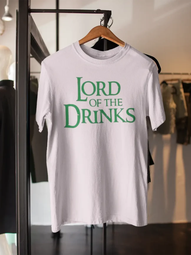 Lord Of the Drinks Printed Tshirt- White