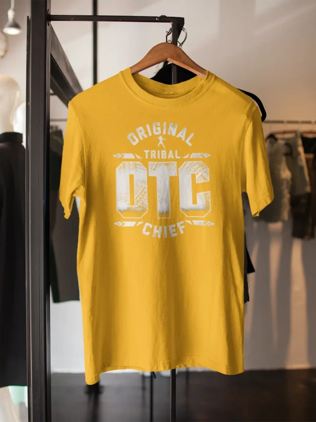 OTC Printed Mustard colour Printed T-shirt