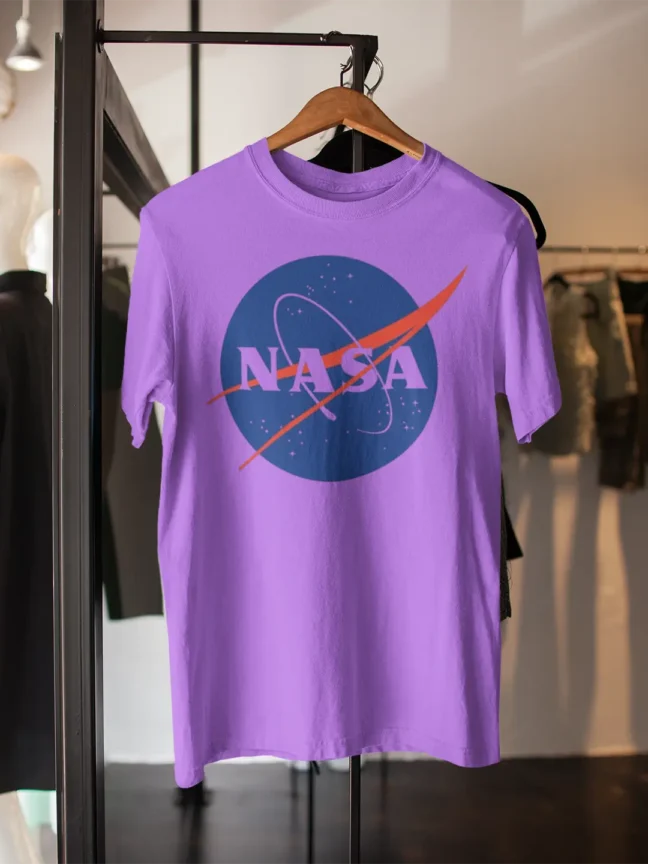 Nasa Printed Lavender colour T-shirt