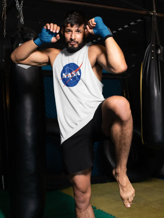 Nasa Printed White Colour TankTop Sando