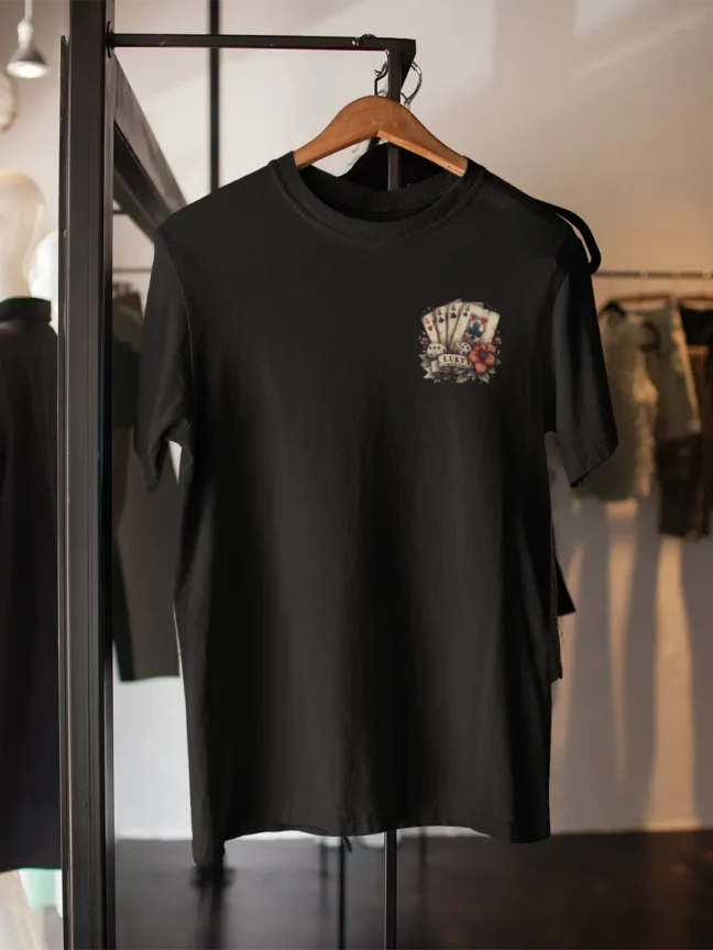 Playing Cards AAA Printed Black Colour T-shirt