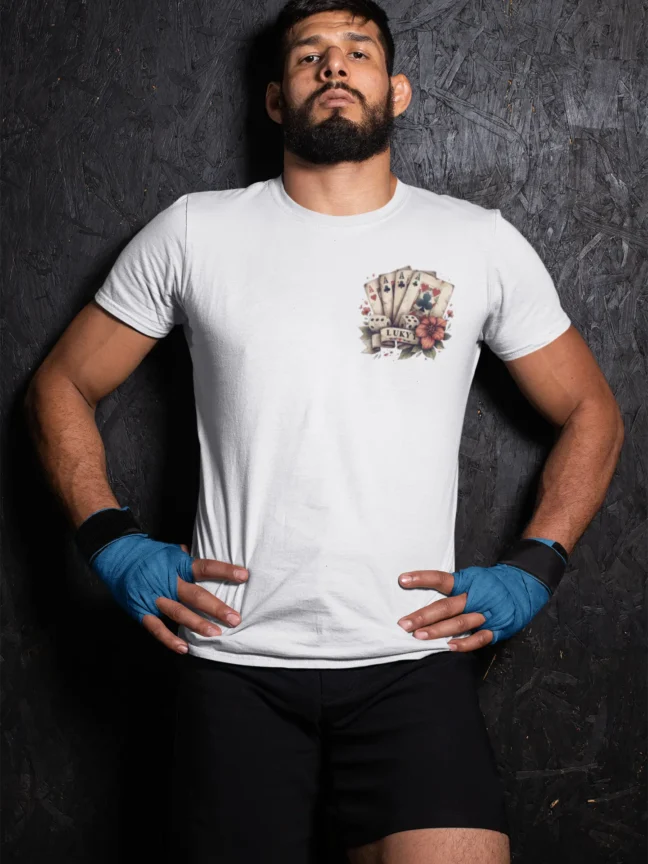 Playing Cards AAA Printed White Colour T-shirt