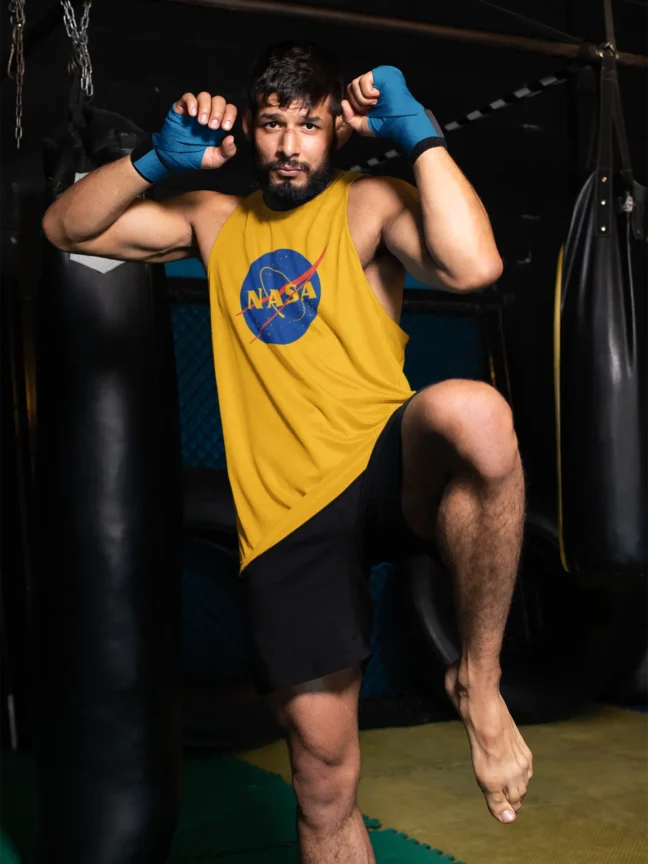 Nasa Printed Mustard Colour Tank Top Sando (Copy)