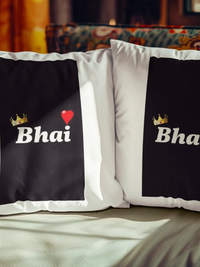 Bhai Printed Cushion size 16 by 16 with filler