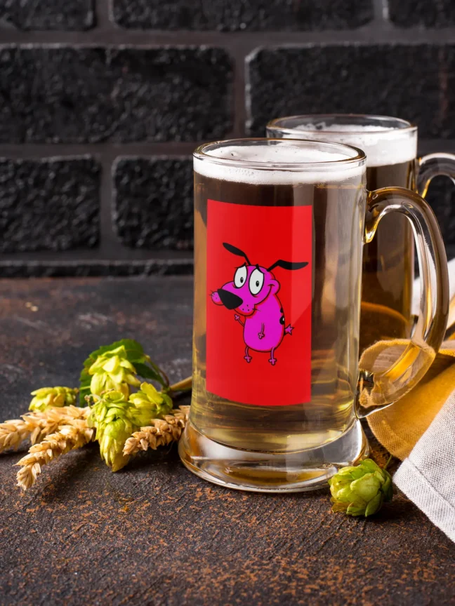 Courage the cowardly dog printed Beer Mug