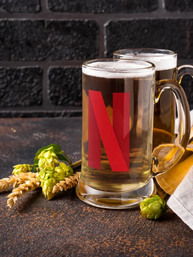 Netflix Printed Beer Mug Clear