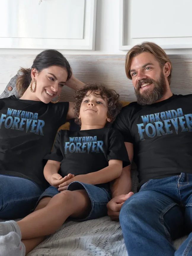 Wakanda Forever Printed Tshirt FAMILY Combo